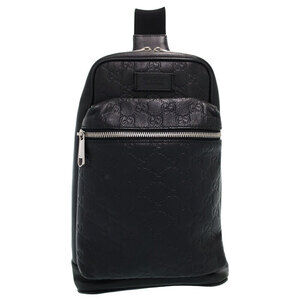 Gucci Guccissima Leather Crossbody Bag Black